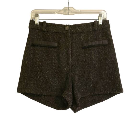 ba&sh Pants - ba&sh Marron Lady Shorts Boucle Wool Blend High Waisted Short Shorts Sz 2/US 6